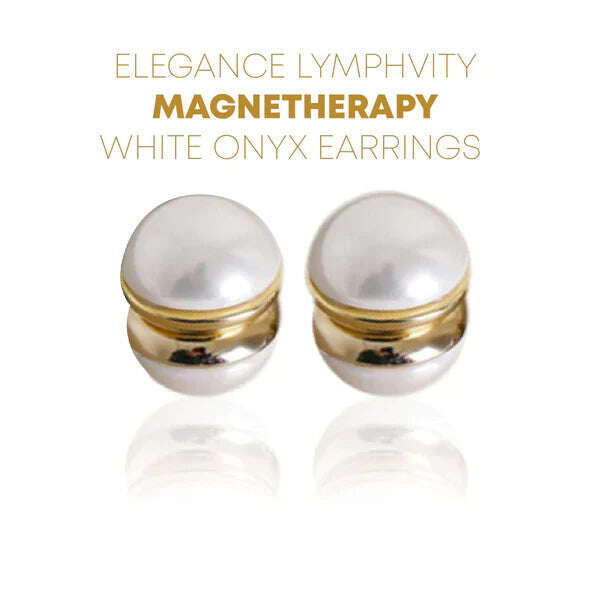 (Omezený prodej 🔥 poslední den) Náušnice Elegance Lymphvity MagneTherapy White Onyx