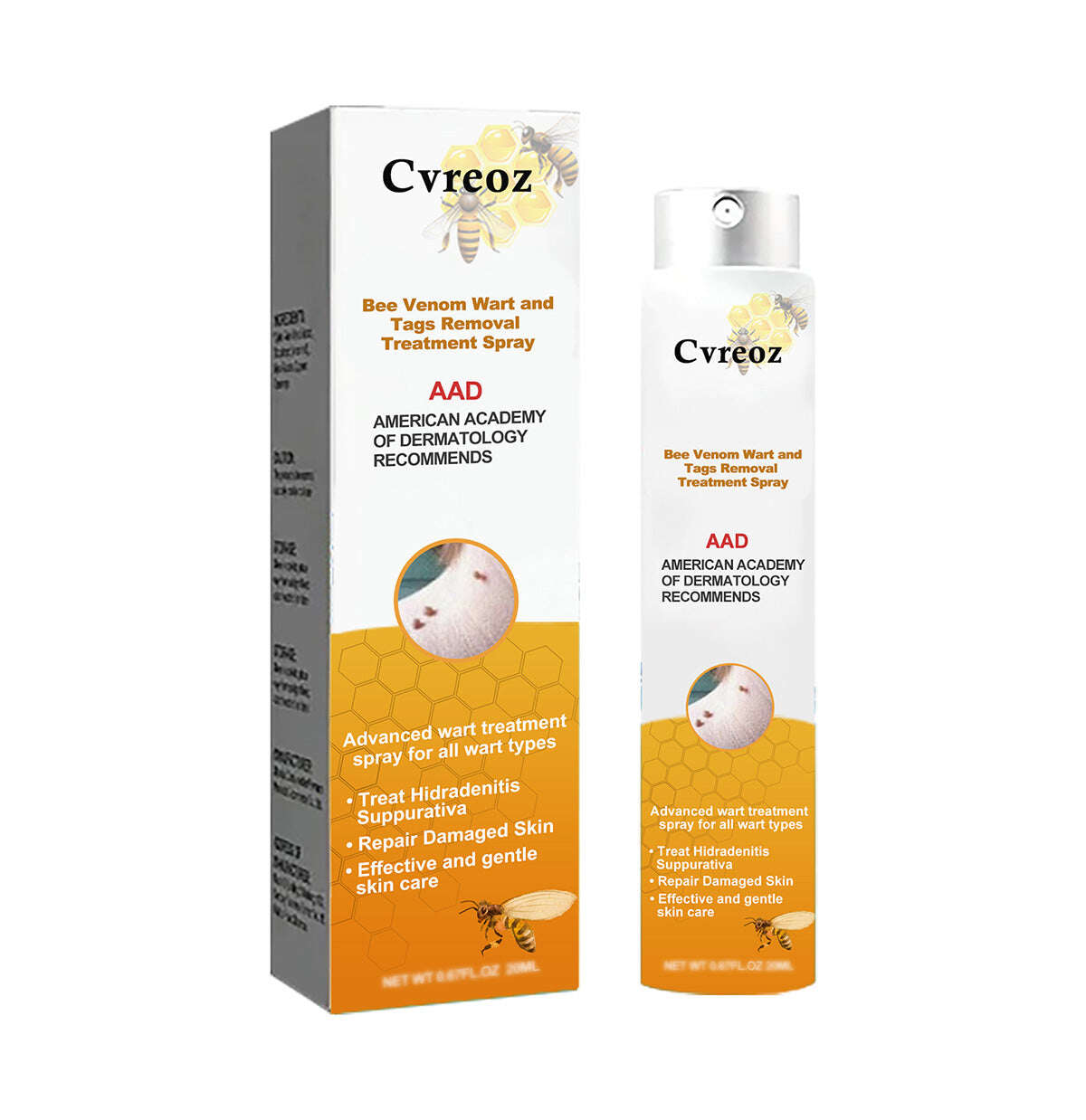 [🧡Magazin oficial al mărcii🧡]🥇Spray de tratament pentru îndepărtarea negilor și a etichetelor cu venin de albine Cvreoz (👨‍⚕AAD RECOMANDAT)🐝🐝(🔥Promoție de ultima zi 80% reducere)