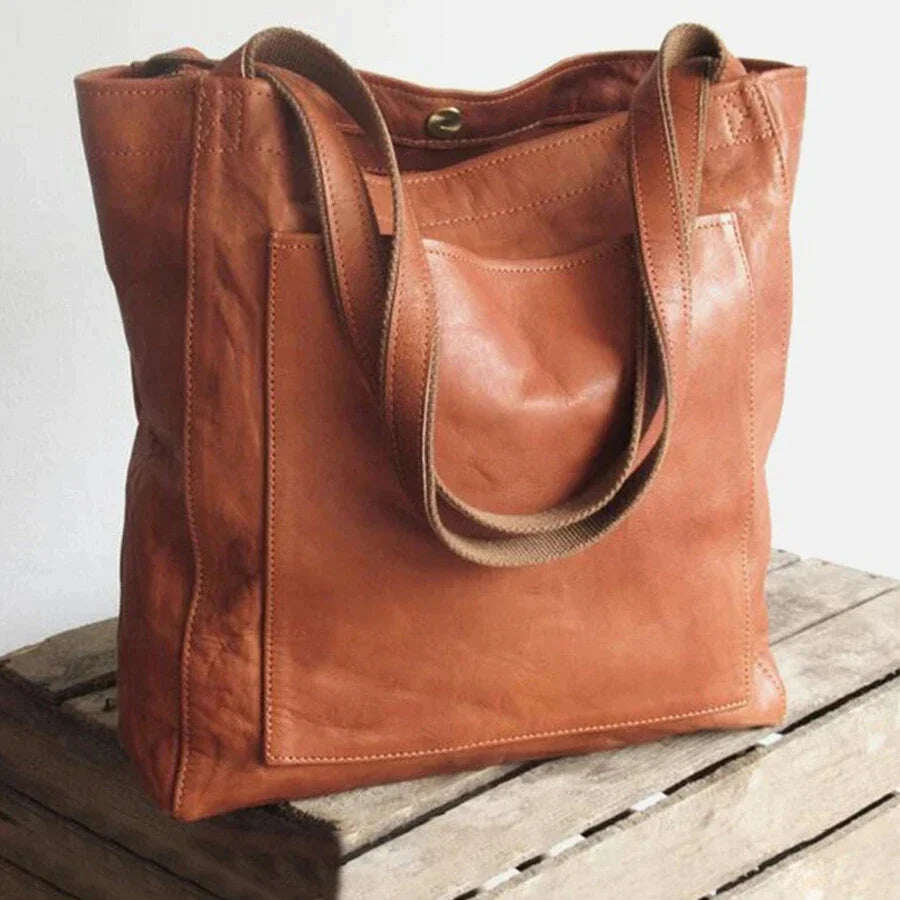 Bolsa de couro elegante para senhora