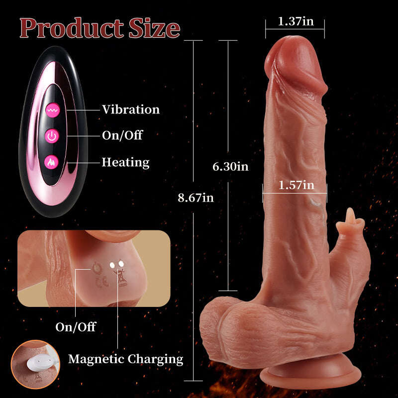 Ferrill Tongue Licking Swinging 8.67 Inch Dildo