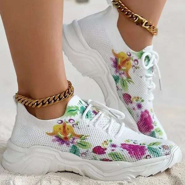 👟Utolsó napi INGYENES SZÁLLÍTÁS Akció 49% KEDVEZMÉNY — Virágmintás ortopéd tornacipők👟