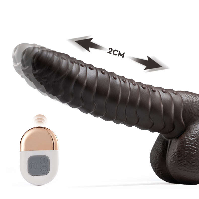 PANGOLIN 3 V 1 Realističtější dildo 24CM-hnědé