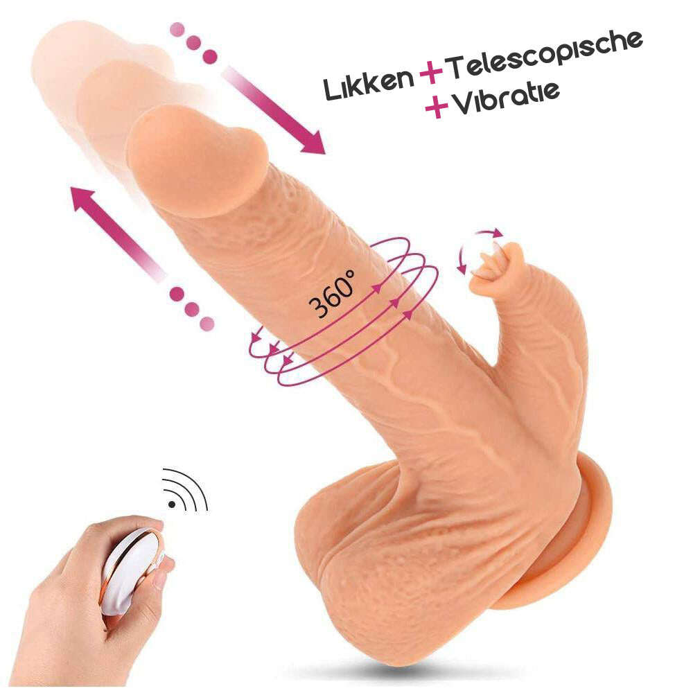 Realistické dildo 4 V 1 stimulace klitorisu s přísavkou INS