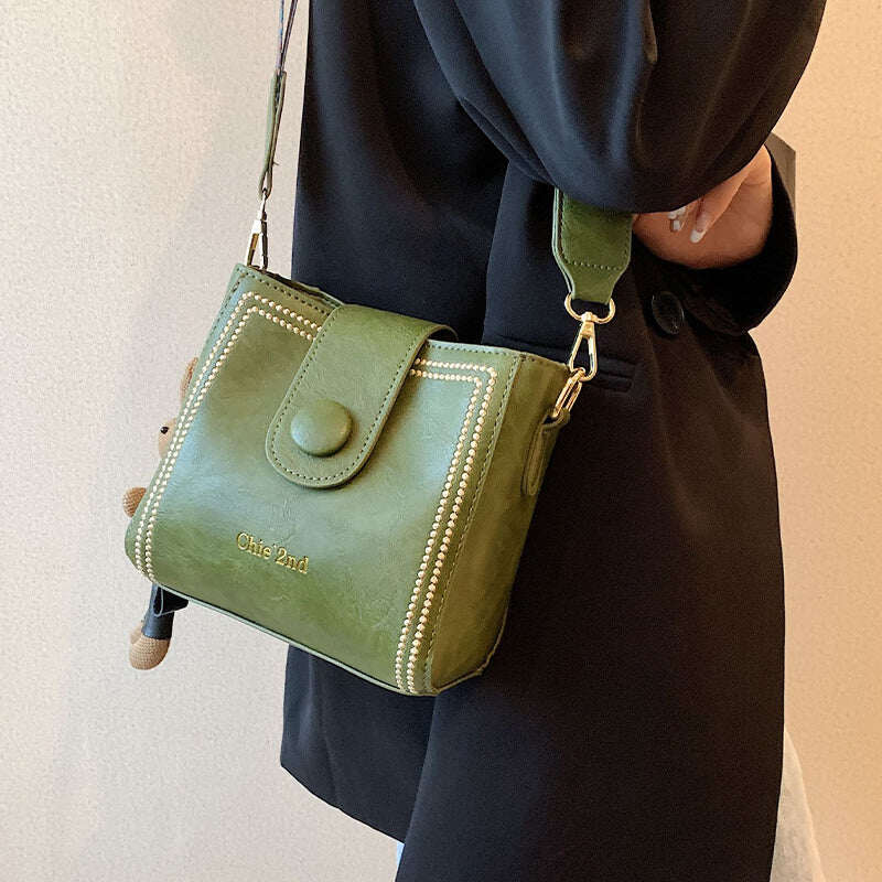 👜Bolsa fashion vintage com alça mais larga ajustável