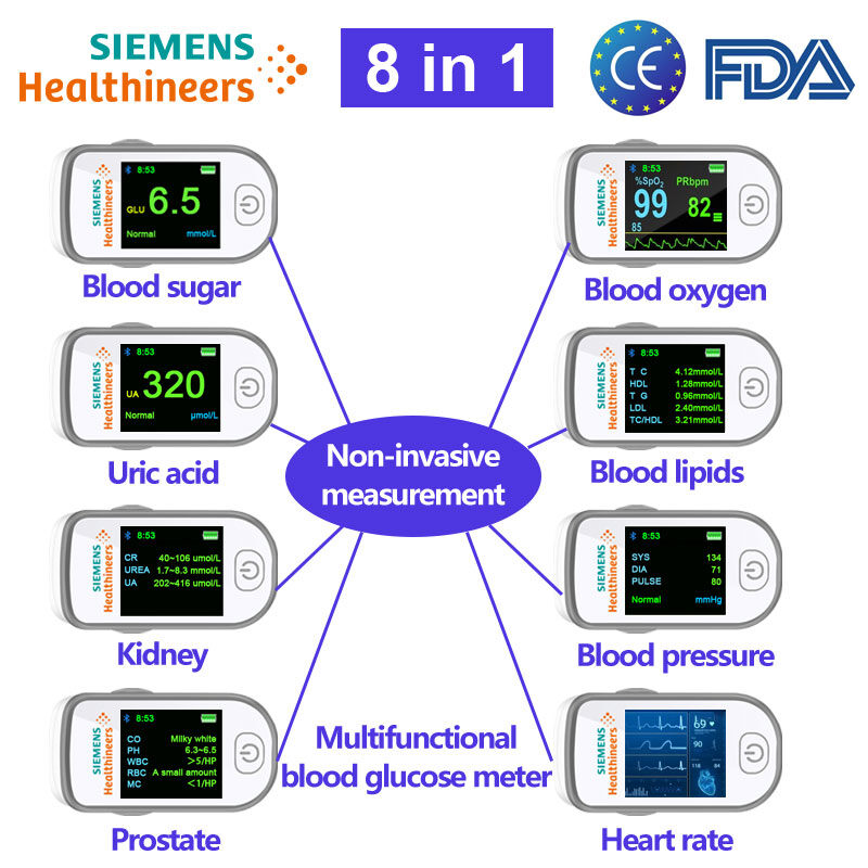 Medidor de glucosa en sangre multifuncional no invasivo Siemens (precisión de hasta 99%)