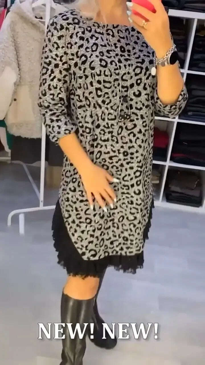 🔥🥰 【S-3XL】Novo vestido de renda fashion de inverno, confortável e quentinho