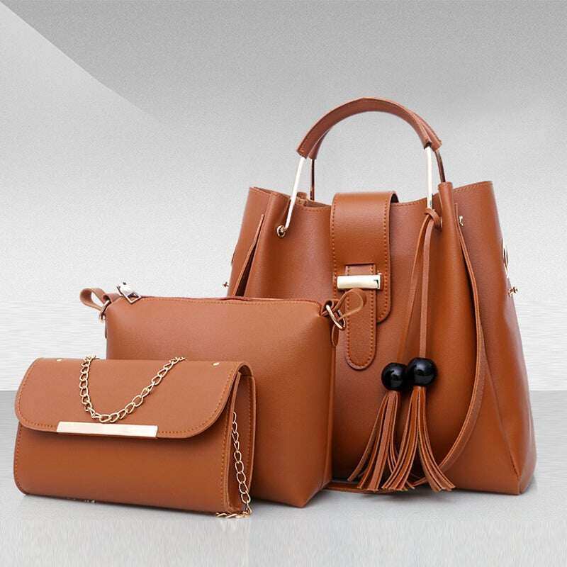 🔥Exklusives Angebot🔥 (Dreiteilige) Damen-Ledertasche