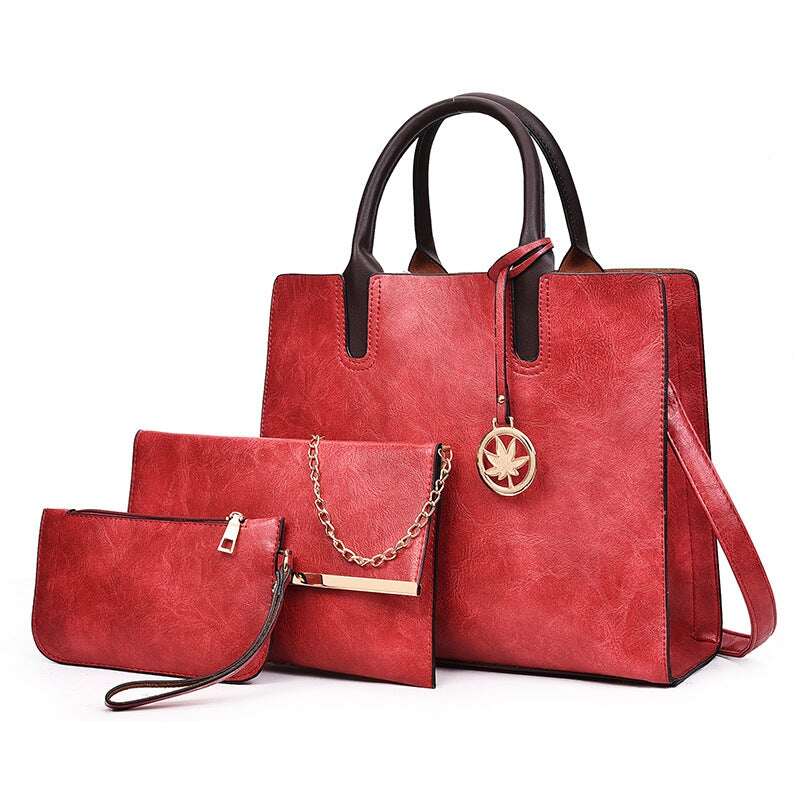 Bolsa feminina de várias peças - bolsa mãe 2024 nova moda simples bolsa feminina de um ombro