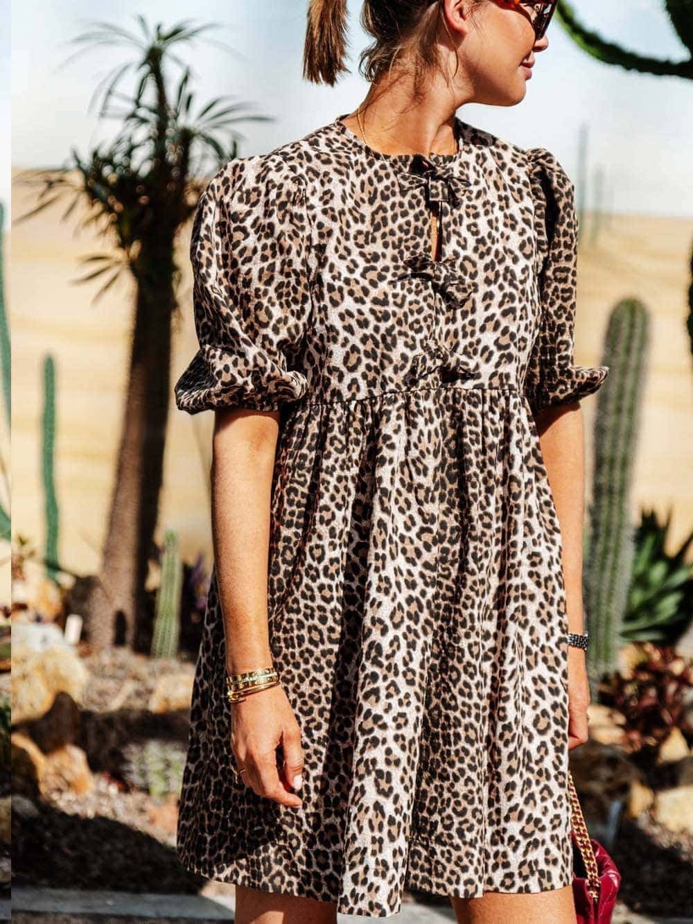 vestido estampado leopardo