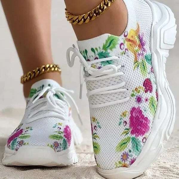 👟Utolsó napi INGYENES SZÁLLÍTÁS Akció 49% KEDVEZMÉNY — Virágmintás ortopéd tornacipők👟