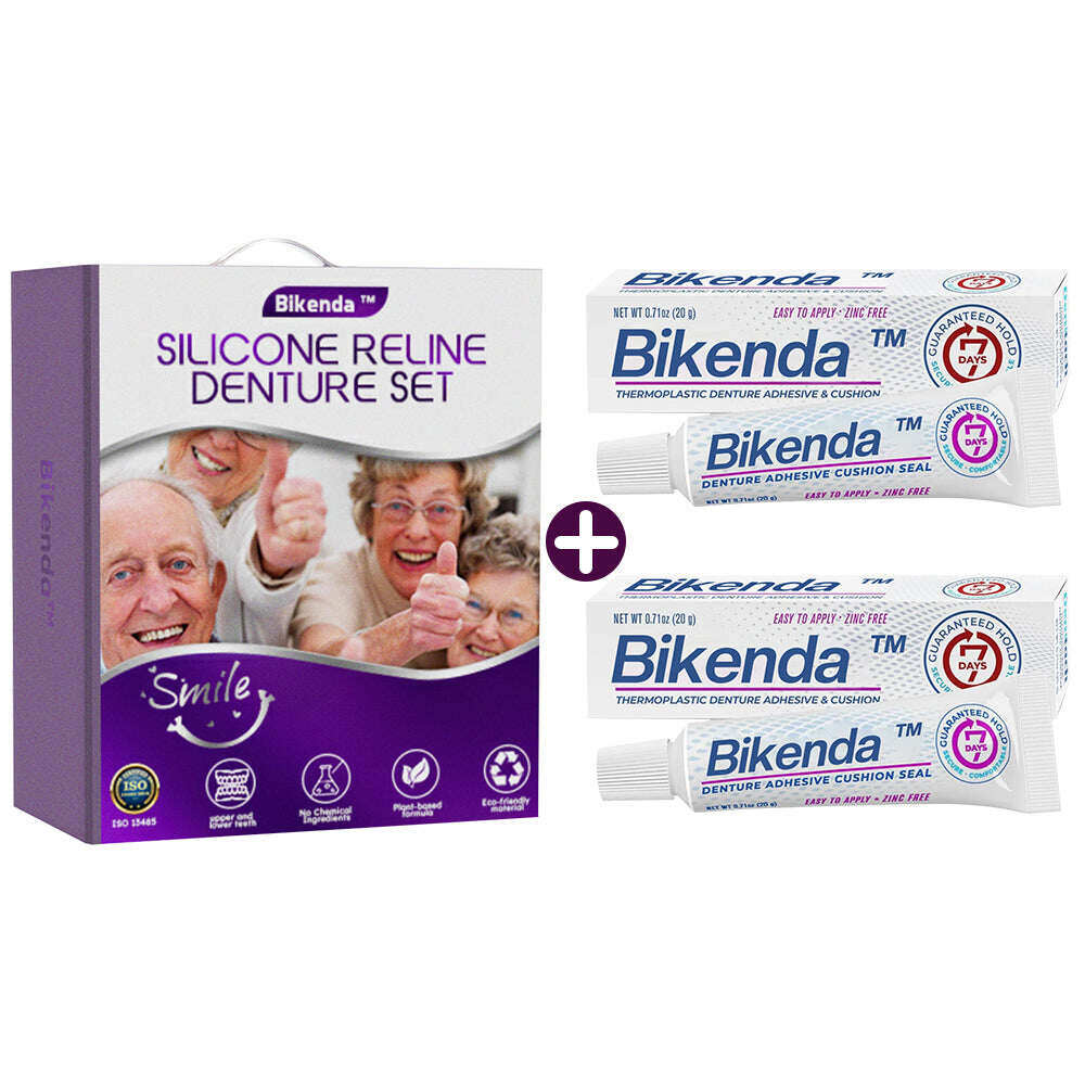 ✅Oficiální obchod | Bikenda™ silikonová sada protézy Reline 🧑🏼‍⚕️British Dental Association (BDA) Doporučení