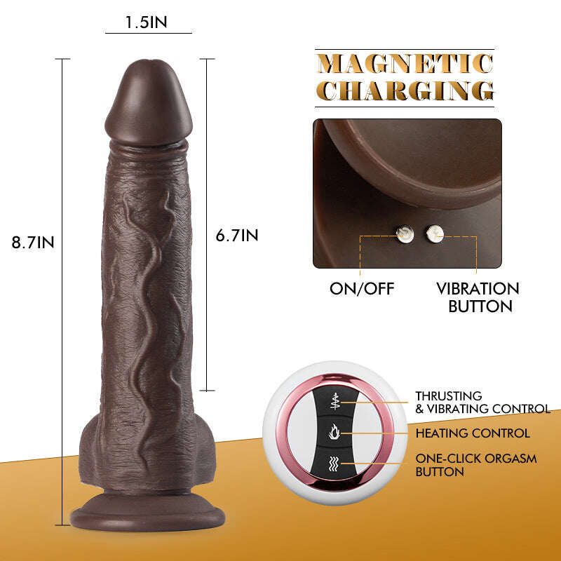 Warren Thrusting Rotating Lifelike Dildo 8.7 Inch