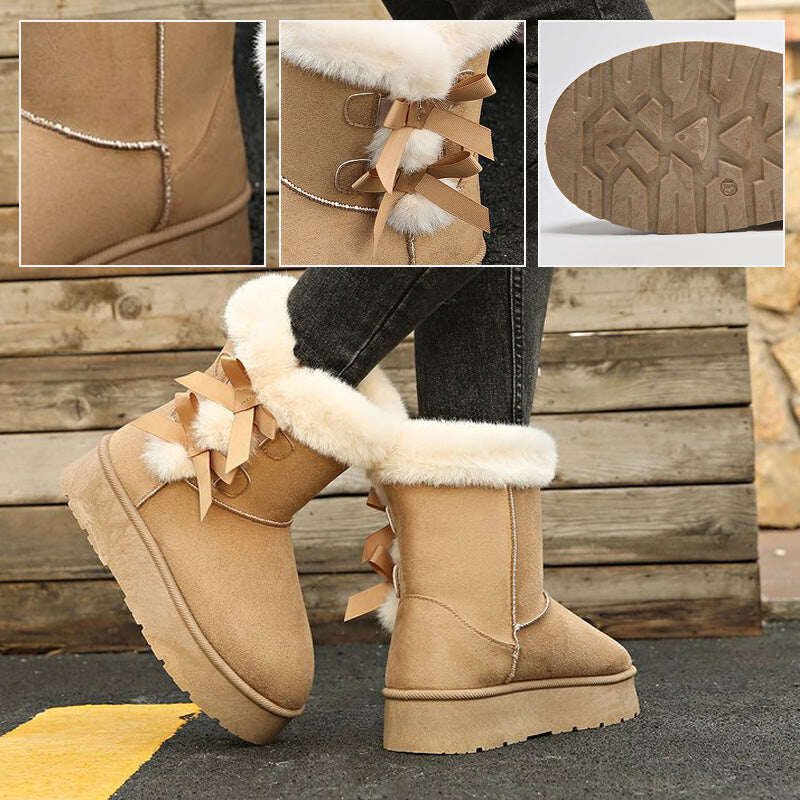 Ženski plišasti metuljček Classic Chunky Snow Boots