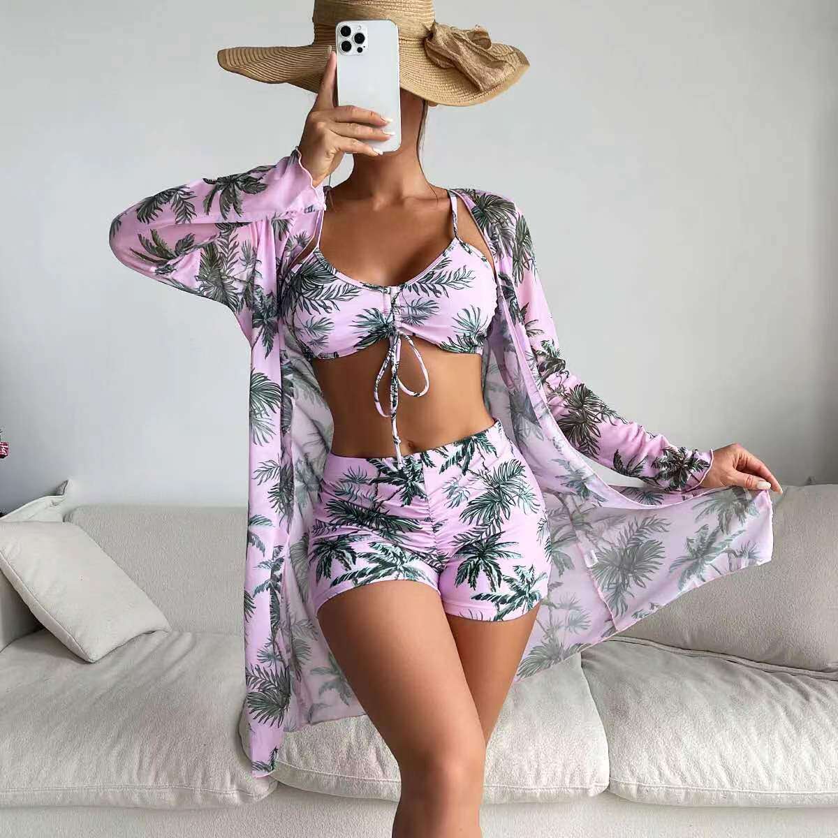 【✨Compre 1 e ganhe 1】👙 Novo maiô moderno de três peças, mais cores disponíveis