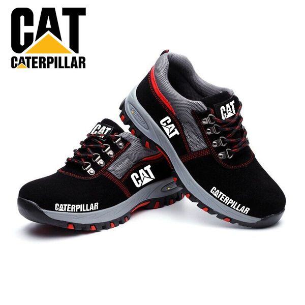 Botas masculinas de sola grossa para trabalho e caminhada CATERPILLAR