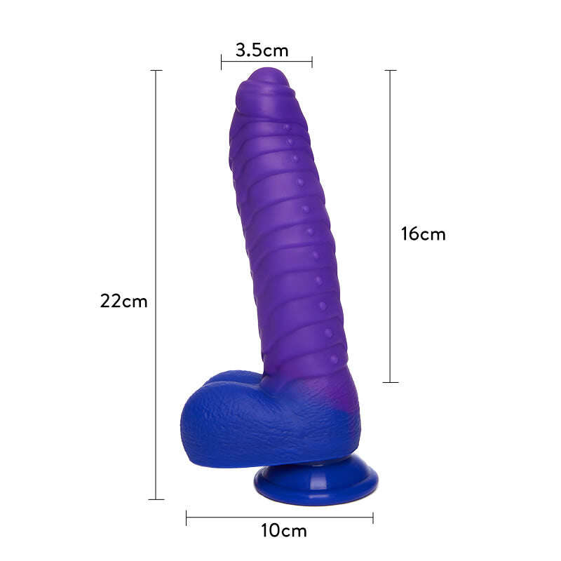 Realistické dildo 3 teleskopické 5 vibrační vyhřívání – 22,5 cm