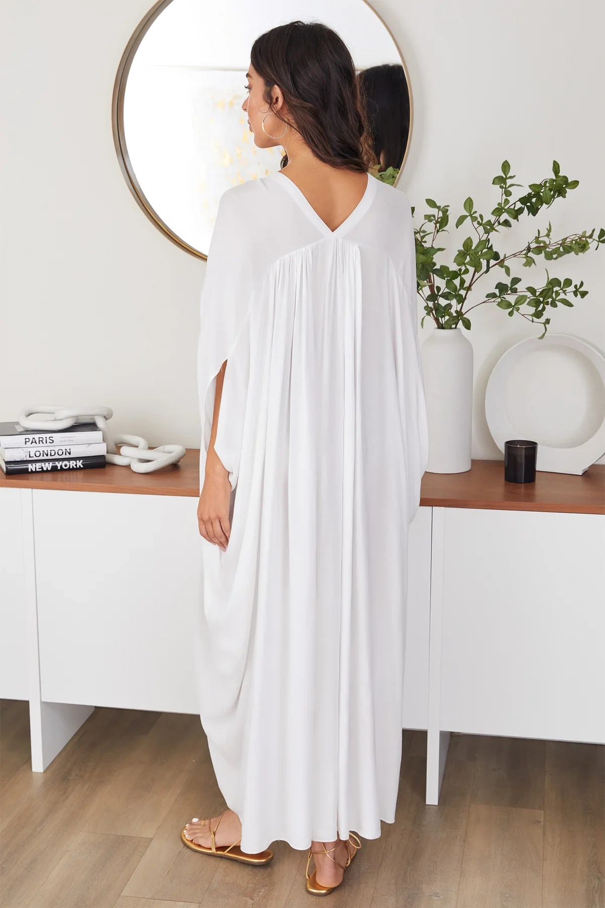 THE ALAIA VISCOSE KAFTAN DRESS