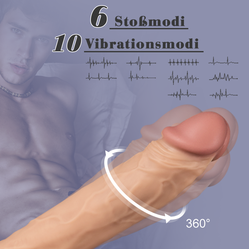 3 V 1 Realistické Dildo 6 Thrusting 10 Vibrační Dildo Vibrátor