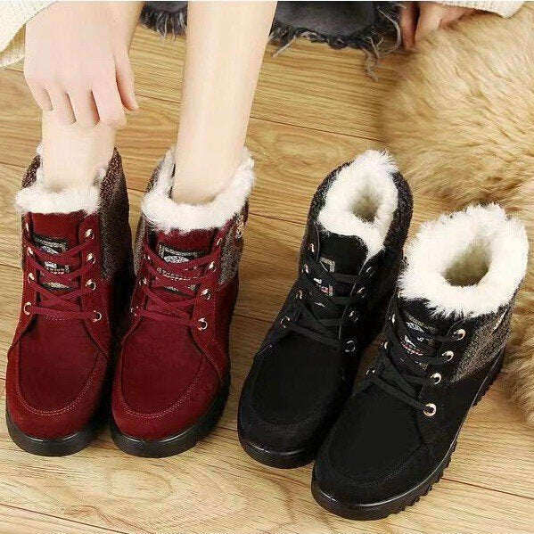 🔥🥾[35~40] Novas botas curtas de neve outono-inverno, confortáveis ​​e quentes, além de veludo