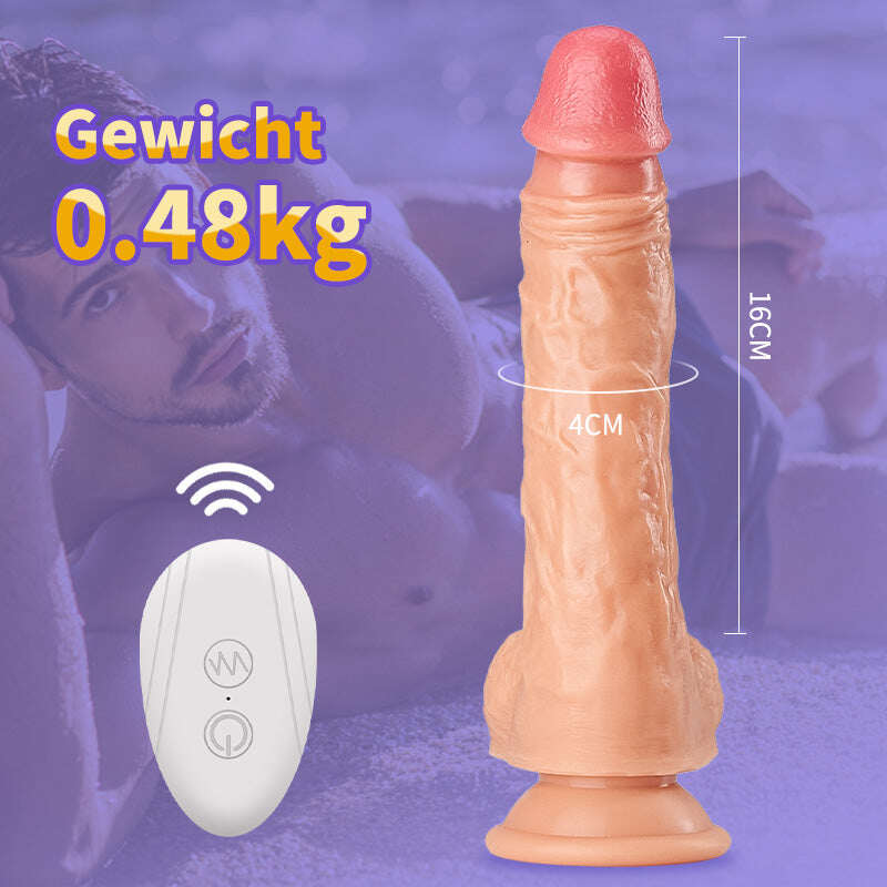 4 IN I Realistické dildo 8 Teleskopické vyhřívací dildo Rotující vibrační stroj