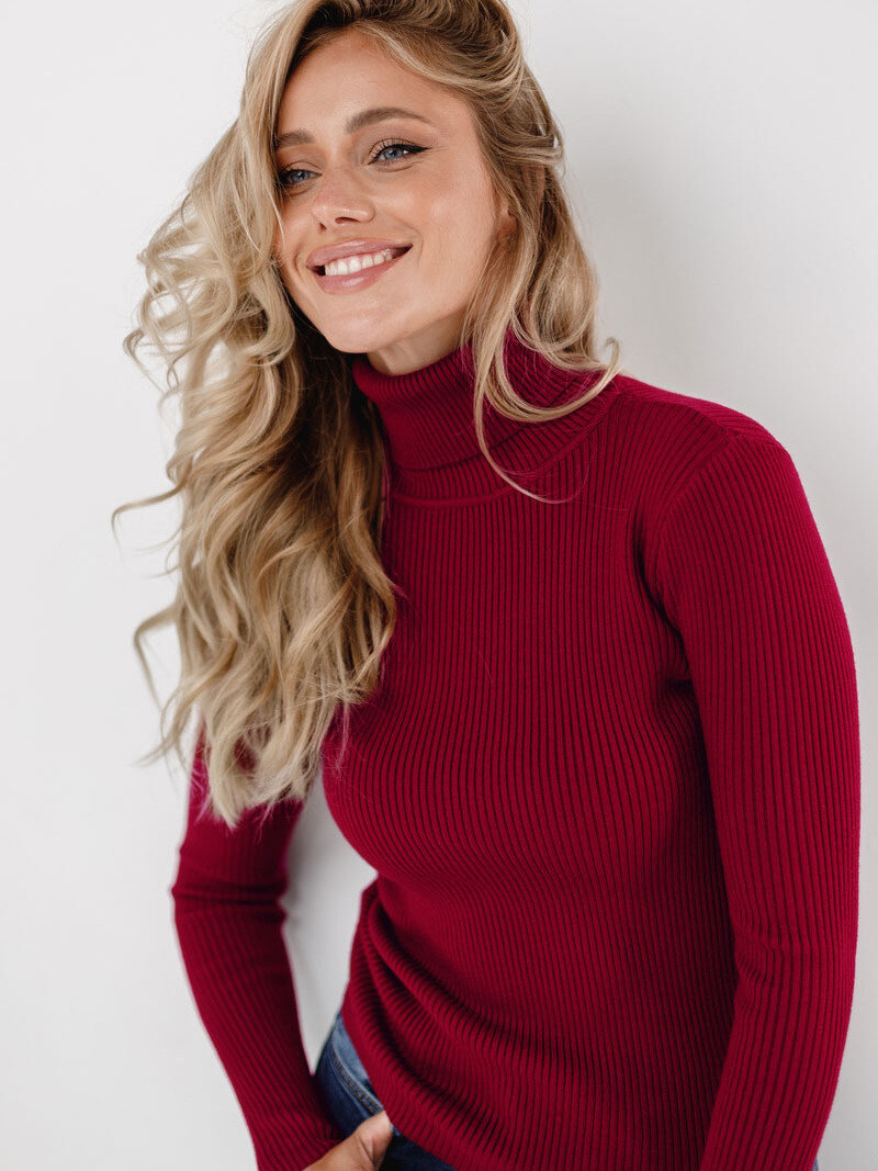 Camisola de gola alta, camisa de malha com fundo, camisola outono 2025, camisola de gola alta, camisola para mulher