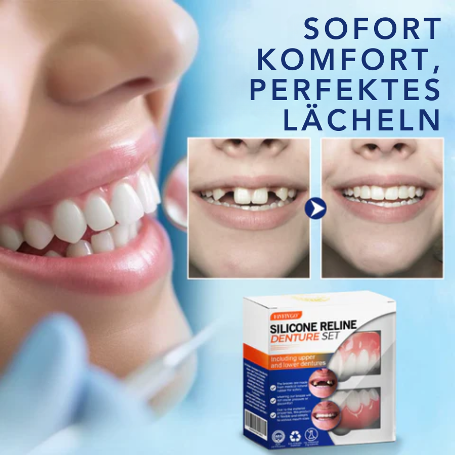 Conjunto de próteses dentárias de silicone Fivfivgo™ (certificado pela ADA)