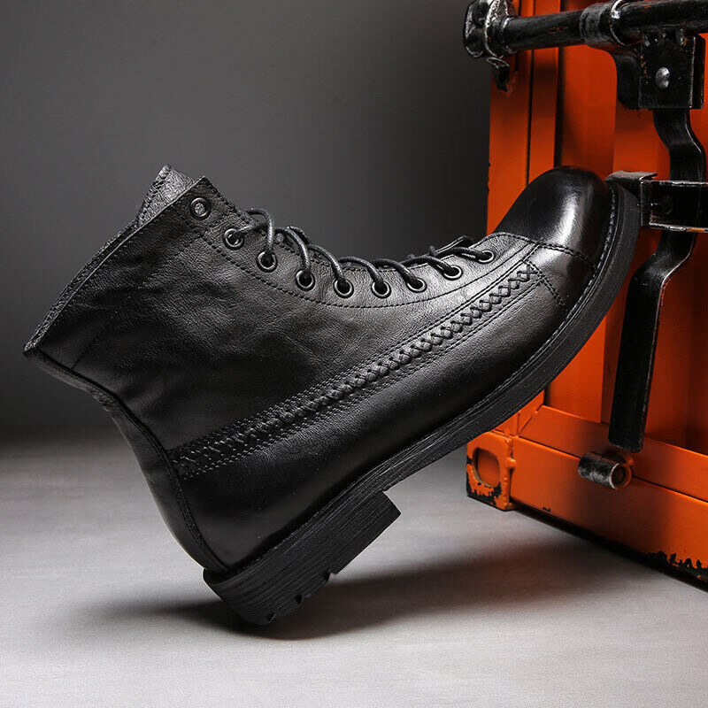 Bota de Couro Vintage Masculinas Clássicas