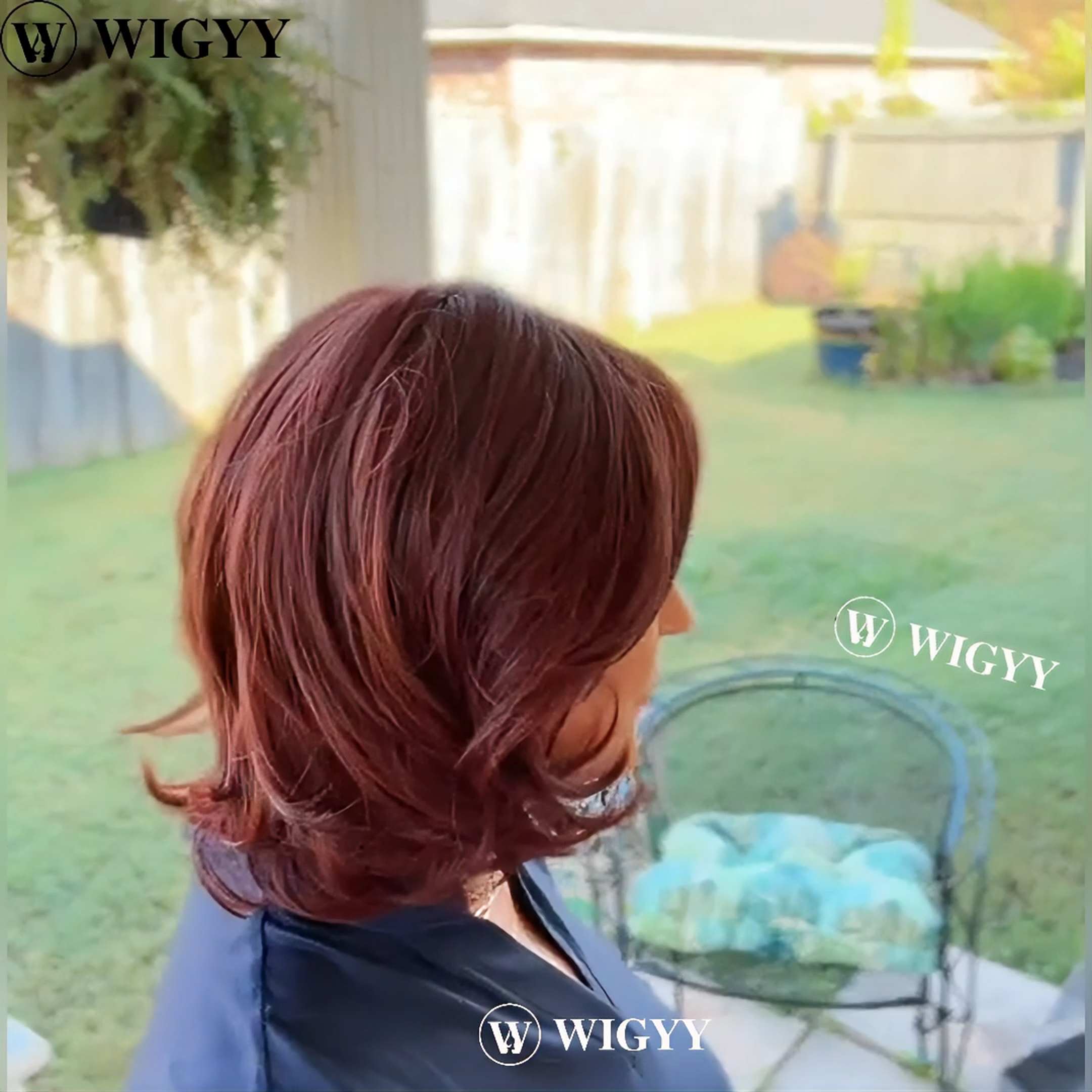 Perucas Wigyy Red Auburn Straight Bob