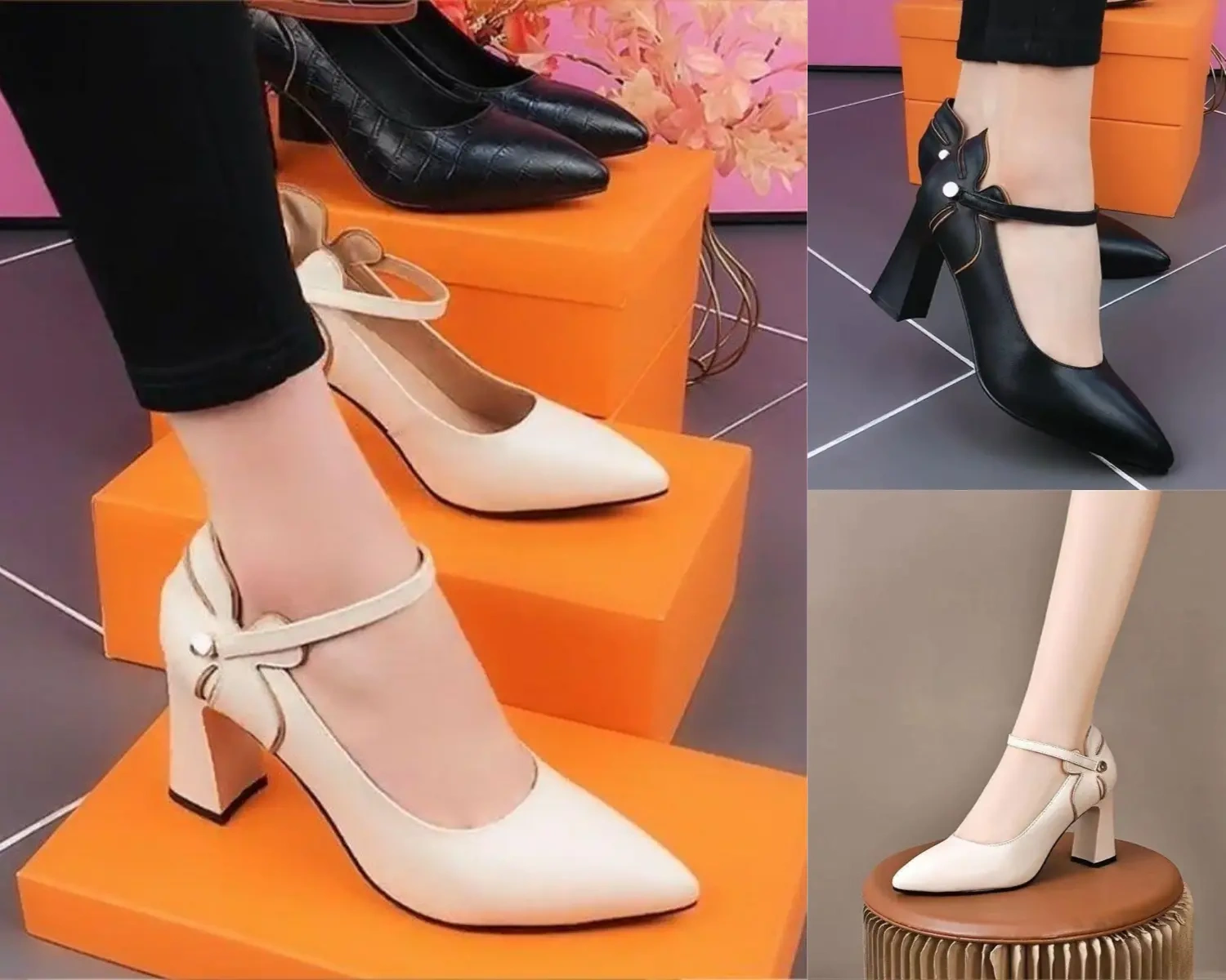 🔥【PROMOÇÃO】【35-40】SANDÁLIAS FEMININAS ELEGANTES, SALTO GROSSO CONFORTÁVEL E SOLA GROSSA