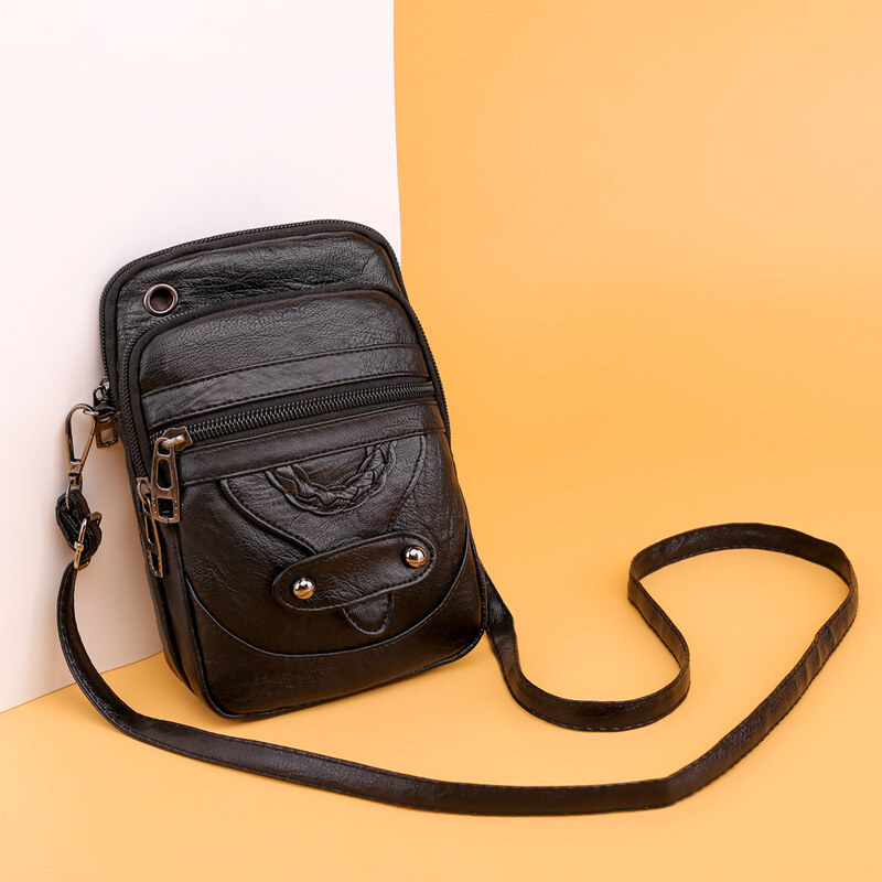 Elegantní ručně vyrobená crossbody kabelka z měkké kůže