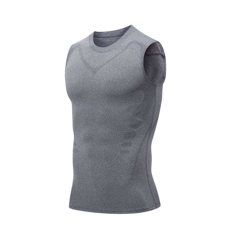 🦾NOVA VERSÃO 2023 EXPECTSKY IONIC SHAPING VEST, CONFORTÁVEL E RESPIRÁVEL ICE SILK FABRIC, PARA HOMENS MOLDAREM O CORPO PERFEITO（🔥🔥DESCONTO LIMITADO NOS ÚLTIMOS 30 MINUTOS⏳）