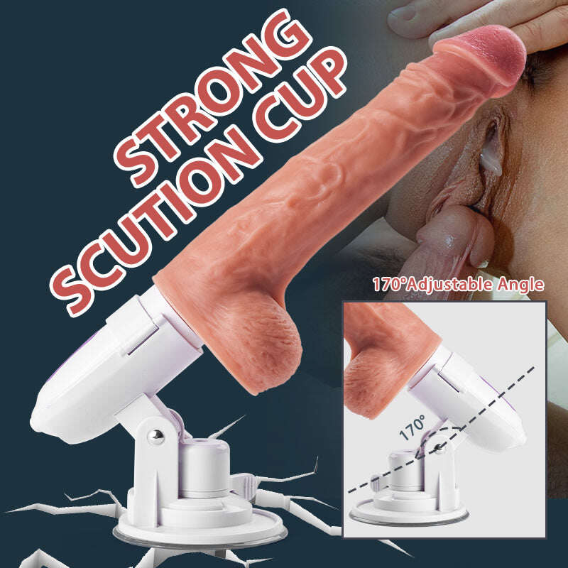 【HOT】 Stretch Lover Dildo 8 Teleskopické rotační vibrace a vyhřívání