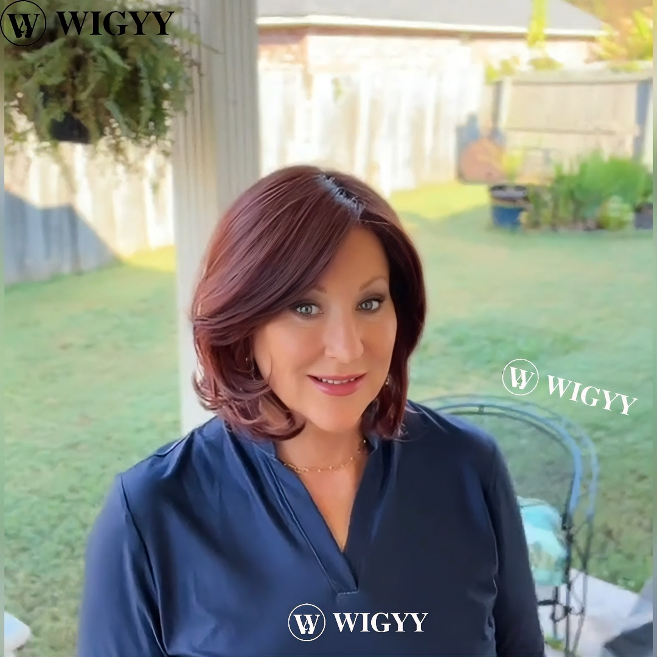 Perucas Wigyy Red Auburn Straight Bob