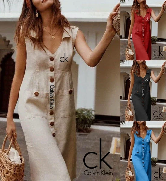 CALVIN KLEIN® A-LINE V-NYAKÚ RUHA