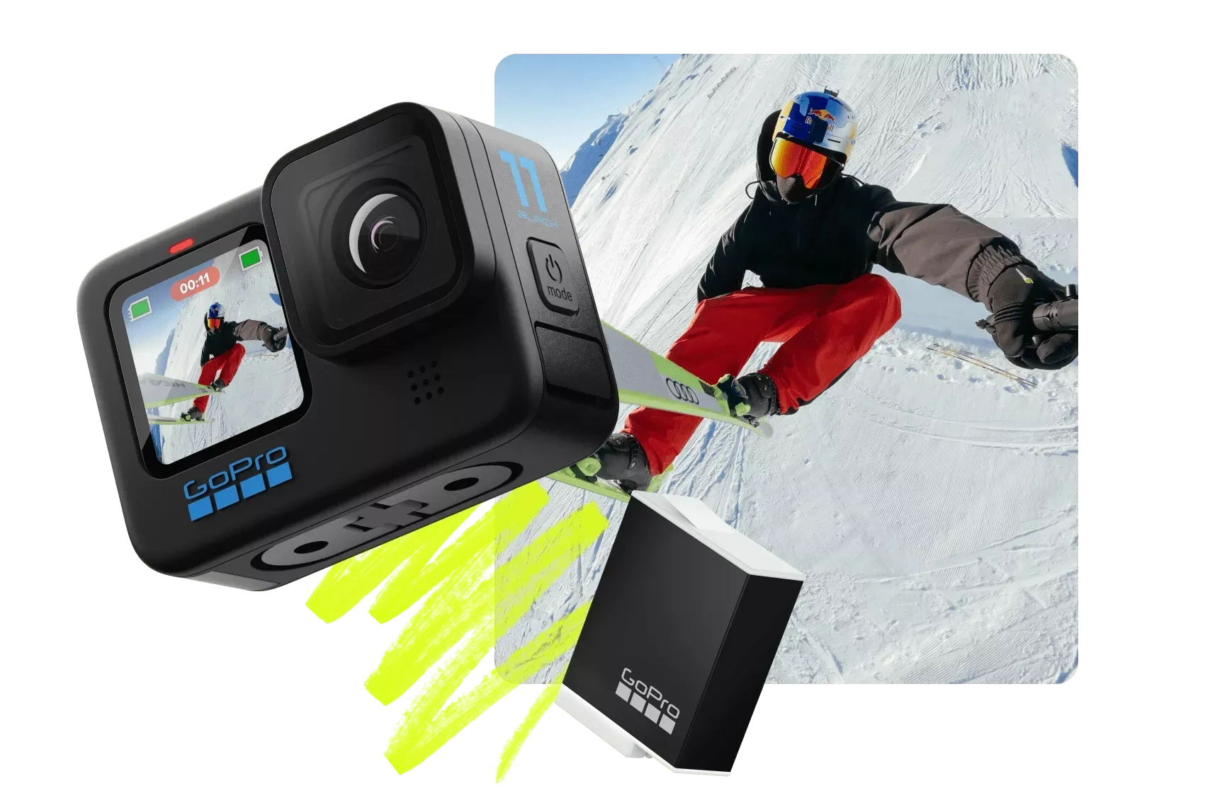 [Especial do 20º aniversário da GoPro] Câmera de ação à prova d'água preta GOPRO HERO11 - 90% de desconto por apenas 75 €