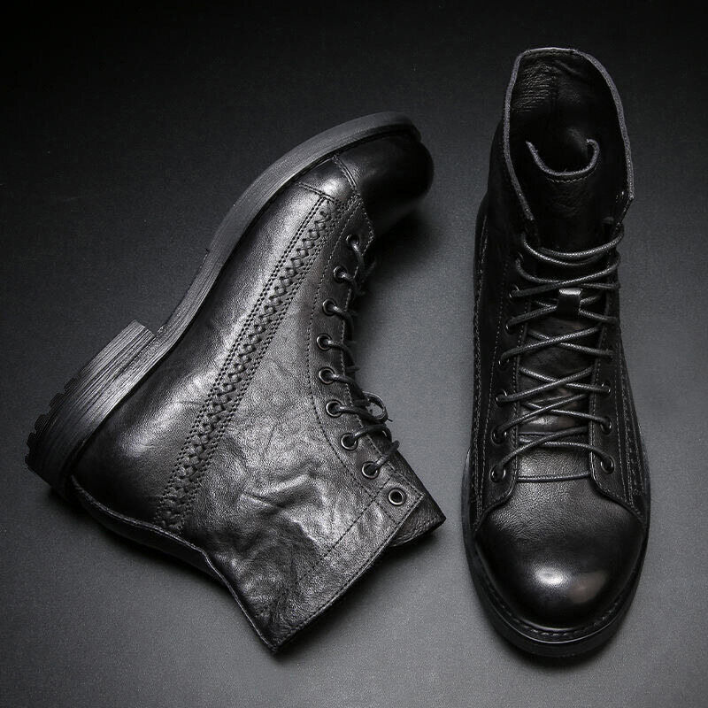 Bota de Couro Vintage Masculinas Clássicas