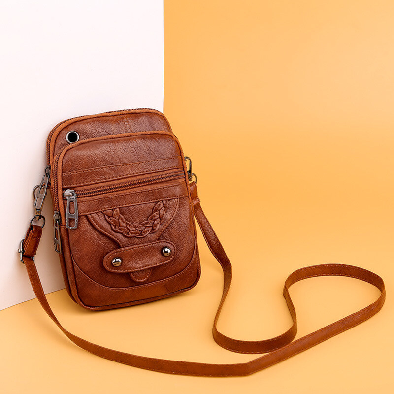 Elegantní ručně vyrobená crossbody kabelka z měkké kůže