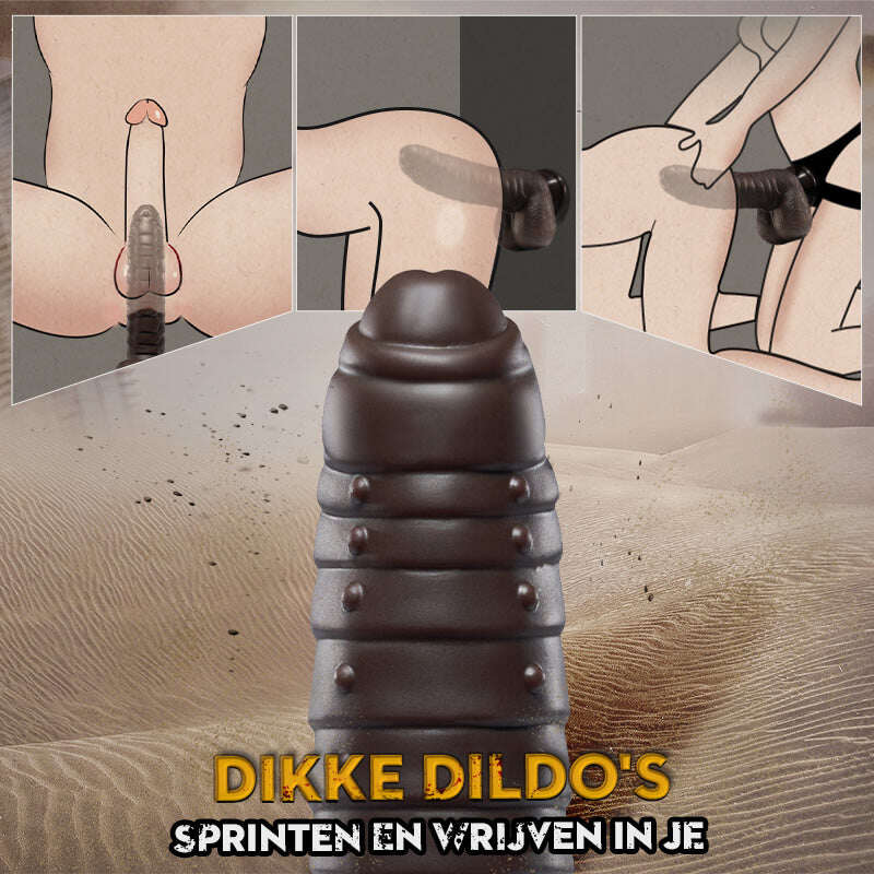 PANGOLIN 3 V 1 Realističtější dildo 24CM-hnědé