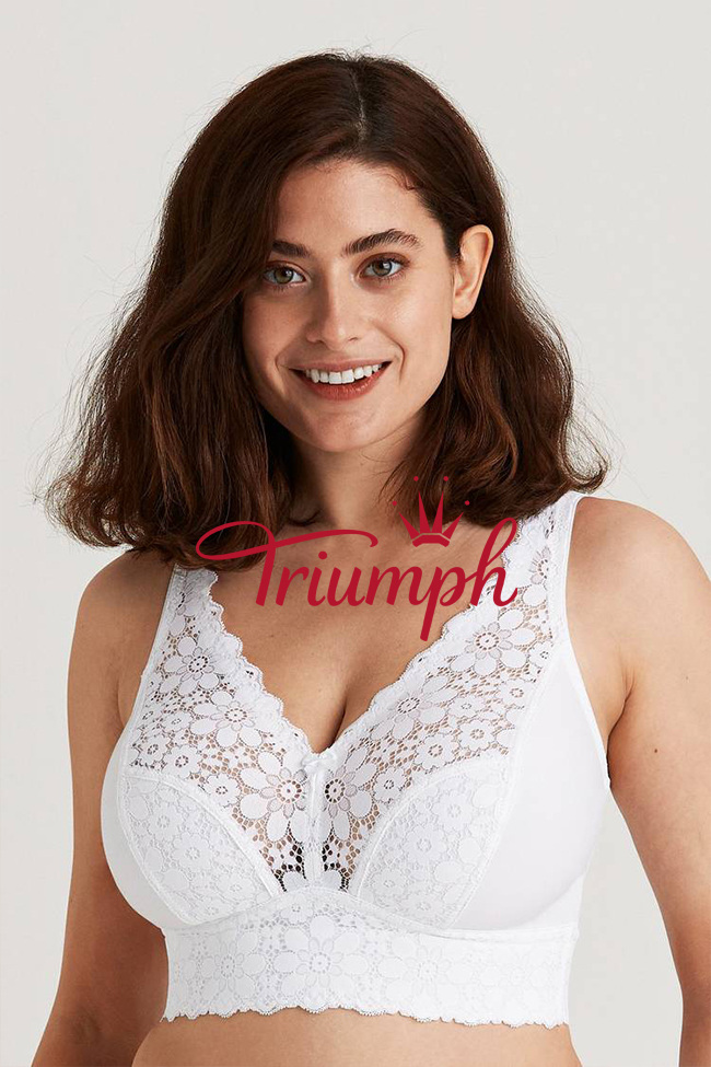 TRIUMPH - 3 KUS (75A-110F)POHODLNÁ PODPRSENKA BEZ RÁMEČKŮ.