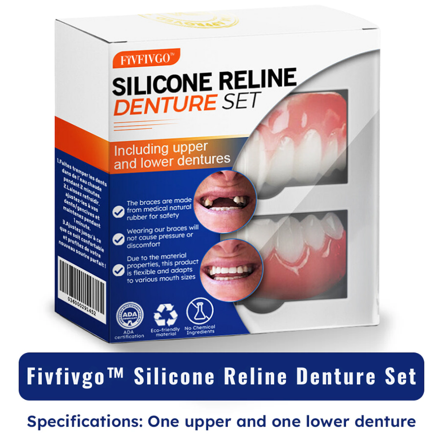 Conjunto de próteses dentárias de silicone Fivfivgo™ (certificado pela ADA)