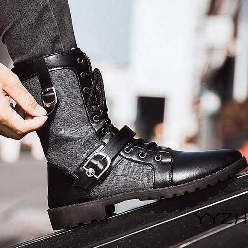 Bota de couro clássicas para homem
