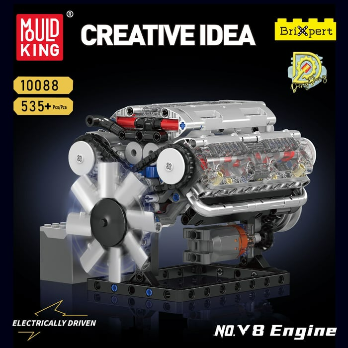 🚗Tehnički V8 mehanički metalni sklop DIY komplet modela motora automobila (3 godine jamstva)