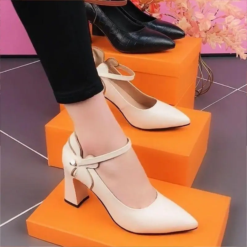 🔥【PROMOÇÃO】【35-40】SANDÁLIAS FEMININAS ELEGANTES, SALTO GROSSO CONFORTÁVEL E SOLA GROSSA