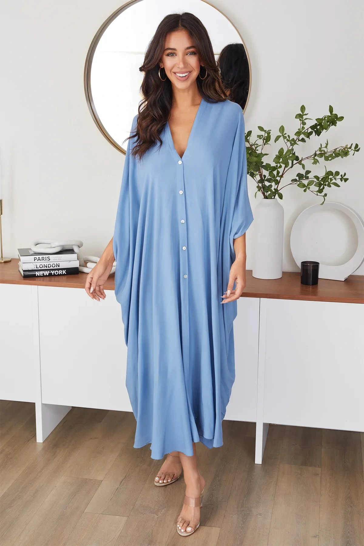 THE ALAIA VISCOSE KAFTAN DRESS