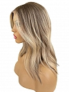 Chic Gold Ombre Ombre Comprimento Invisível Lace Peruca de Cabelo Humano