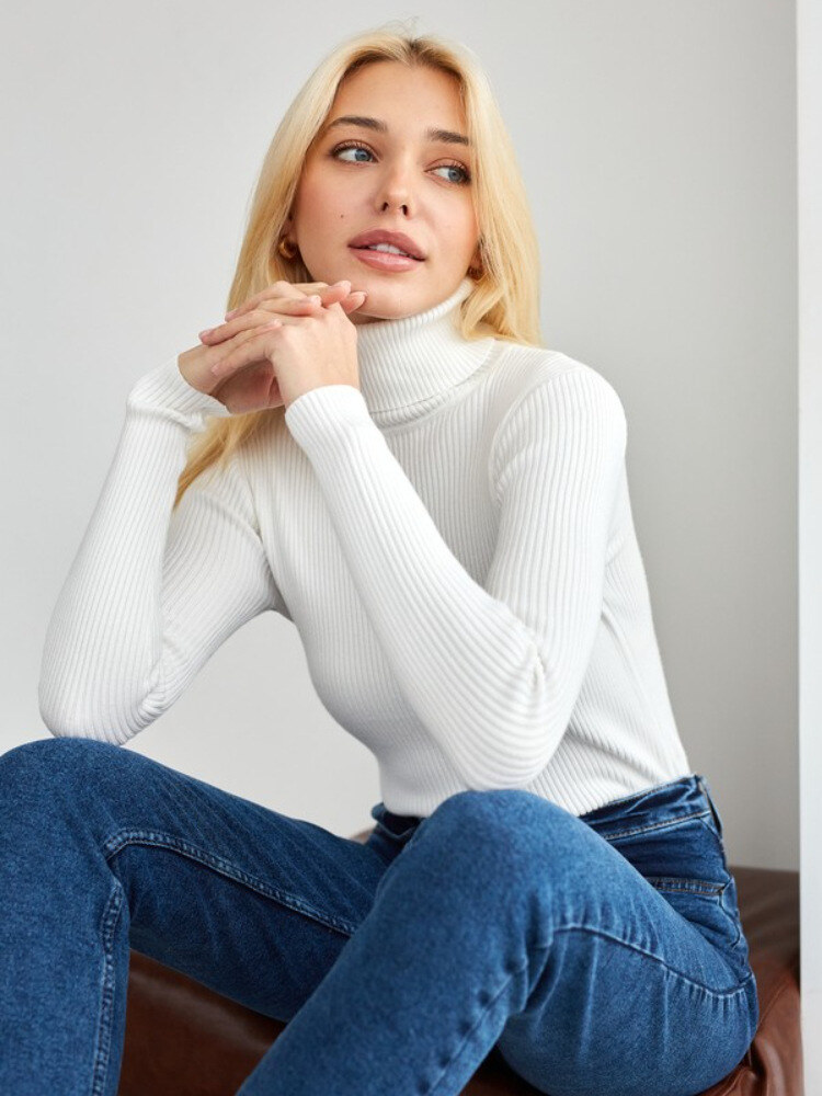 Camisola de gola alta, camisa de malha com fundo, camisola outono 2025, camisola de gola alta, camisola para mulher