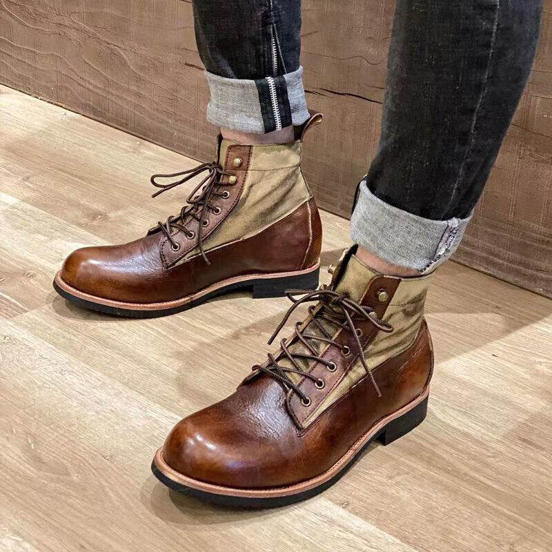 Bota Martin de Couro Casual Clássica | Oferta de metade do preço!🔥