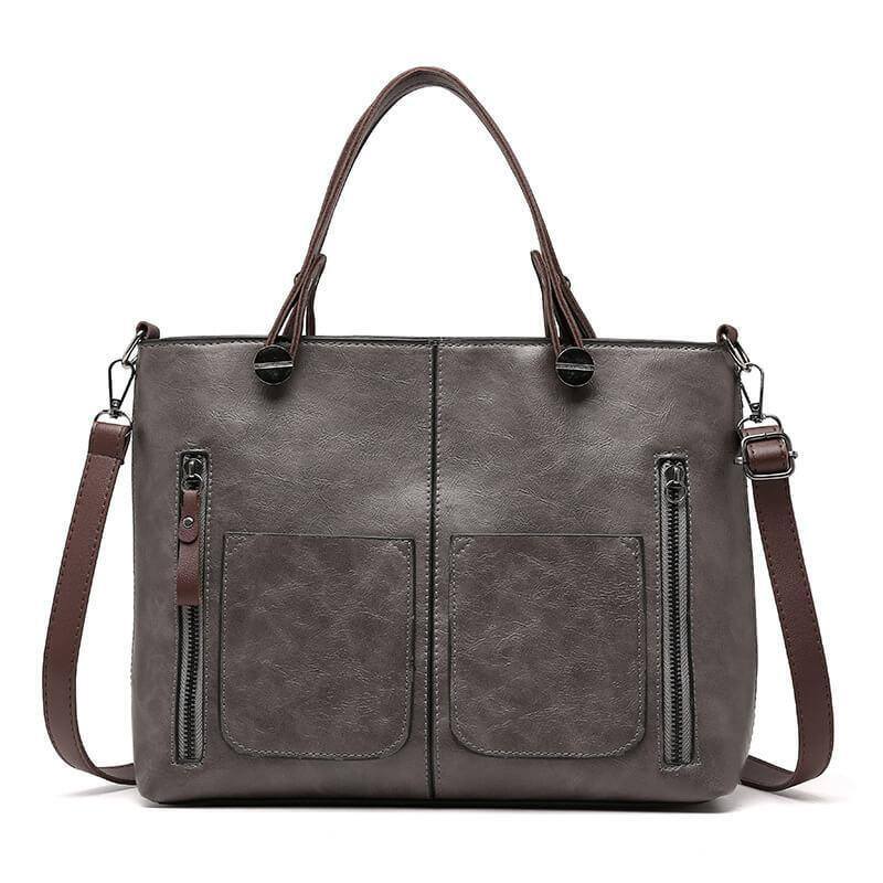 🔥 Bolsa de ombro feminina de couro vintage Action