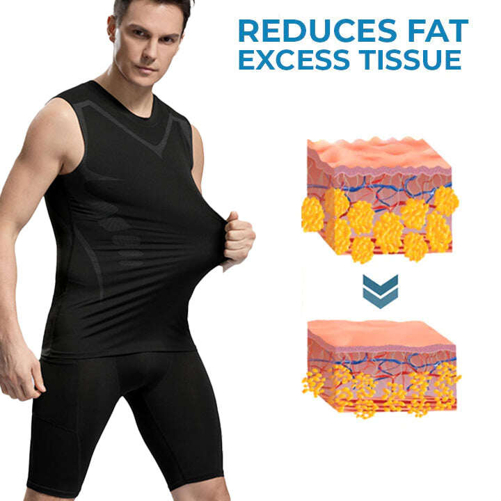 🦾NOVA VERSÃO 2023 EXPECTSKY IONIC SHAPING VEST, CONFORTÁVEL E RESPIRÁVEL ICE SILK FABRIC, PARA HOMENS MOLDAREM O CORPO PERFEITO（🔥🔥DESCONTO LIMITADO NOS ÚLTIMOS 30 MINUTOS⏳）