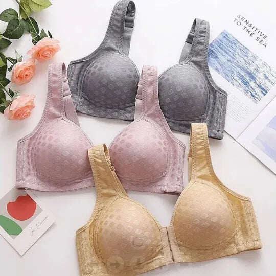 Triumph elülső gomb vezeték nélküli megereszkedésgátló melltartó [M-2XL]